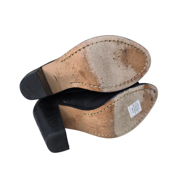 Rag & Bone Noelle Boots Womens 8 Black Leather Peep Toe Booties Luxury Capsule - Picture 7 of 10